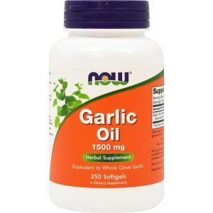 Чесночное масло, Garlic Oil, Now Food, 1500 мг, 250 кап