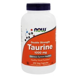 Taurine, Taurine, Now Foods, Double Strength, 1000 мг, 250 Veg капсулалары