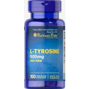 Л-тирозин, L-Tyrosine, Puritan's Pride, 500 мг, 100 капсул