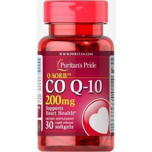 Коэнзим Q-10, Q-SORB Co Q-10 200 mg, Puritan's Pride, 200 мг, 30 капсул