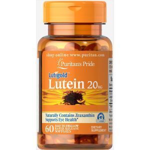 Лютеин для зрения с зеаксантином, Lutein 20 mg with Zeaxanthin, Puritan's Pride, 20 мг, 60 капсул 