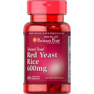 Красный дрожжевой рис, Red Yeast Rice 600 mg, Puritan's Pride, 600 мг, 60 капсул 