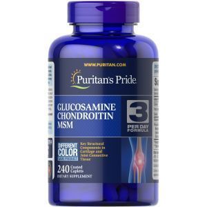 Глюкозамин хондроитин и МСМ, Double Strength Glucosamine, Chondroitin MSM, Puritan's Pride, 240 каплеты