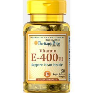 Витамин Е, Vitamin E, Puritan's Pride, 400 МЕ, 50 гелевых капсул 