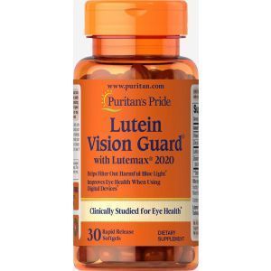 Лютеин с зеаксантином и цинком, Lutein Vision Guard, Puritan's Pride, 30 гелевых капсул
