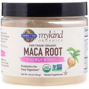 Maca Root, Garden of Life, MyKind Organics, Organic, Energy Booster, 225 г