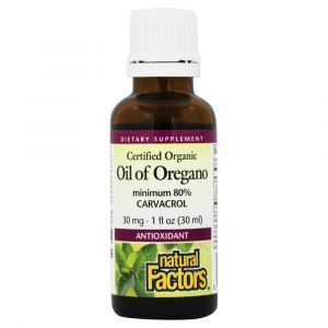 Масло орегано, Oil of Oregano, Natural Factors, 30 мл