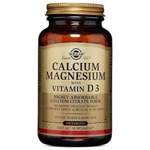 Кальций и магний с витамином Д3, Calcium Magnesium D3, Solgar, 150 таблеток (Default)