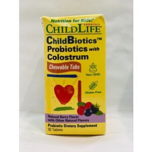 Пробиотики с молозивом, (ягодный вкус), ChildLife, 90 жев. табл. 