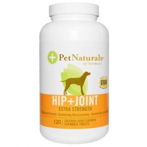 Pet Naturals of Vermont, Hip + Joint, For Dogs, Chicken Liver Flavored, 120 Chewable Tablets