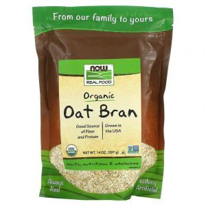 Овсяные волокна, Oat Bran, Now Foods, Real Food, 397 гр