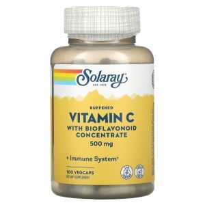 Витамин С с биофлавоноидами, Vitamin C with Bioflavonoid, Solaray, 500 мг, 100 капсул