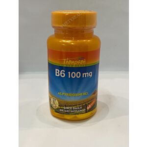 Витамин В6, Vitamin B-6, Thompson, 100 мг, 60 таблеток