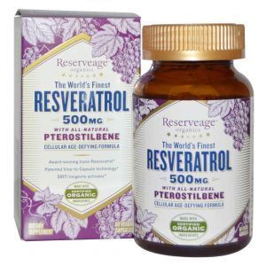 Ресвератрол и Птеростильбен, Resveratrol Pterostilbene, ReserveAge Nutrition, 500 мг 