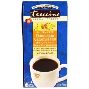 Травяной кофе средней обжарки, Herbal Coffee, Medium Roast, Teeccino, 25 пакетов, 150 г