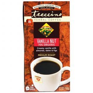Травяной кофе вкус ваниль и орех, Herbal Coffee, Medium Roast, Teeccino, 25 пакетов, 150 г