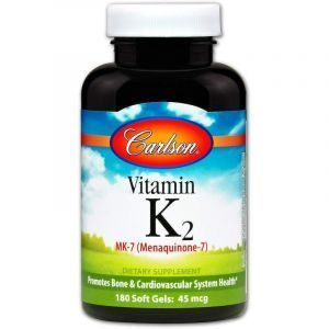 Витамин К-2 (менахинон), Vitamin K2 MK-7, Carlson Labs, 45 мкг, 180 гелевых капсул 