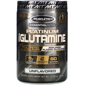 Глютамин 100%, Glutamine, Muscletech, порошок, без ароматизаторов, 5 г, 300 г