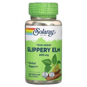 Скользкий вяз, Slippery Elm, Solaray, 400 мг, 100 капсул (Default)