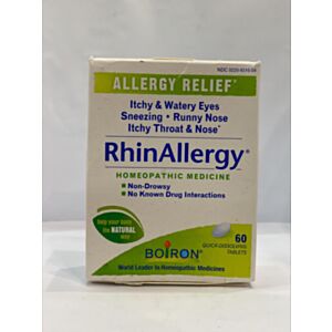 Средство от аллергии, RhinAllergy, Boiron, 60 быстрорастворимых таблеток