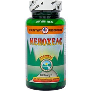 Менохелс, Menochels, Healthyway Production Inc, для поддержания здоровья женщин 50+ при менопаузе, 60 капсул
