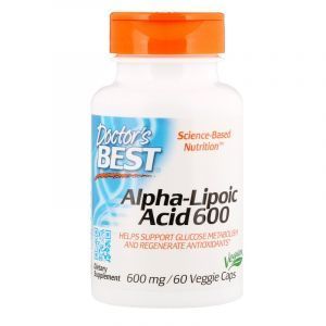 Альфа-липоевая кислота, Alpha-Lipoic Acid, Doctor's Best, 600 мг, 60 кап. (Default)