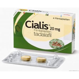 Сиалис, препарат для лечения нарушения эрекции, Lilly S.A., 4 таблетки