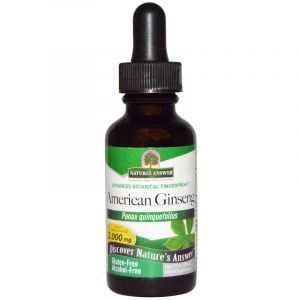Женьшень, American Ginseng, Nature's Answer, без спирта, 2000 мг, 30 мл (Default)