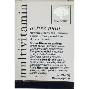 Мультивитамины для активных мужчин, Multivitamin Active Man, New Nordic, 60 таблеток
