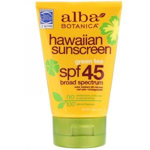 Солнцезащитный крем SPF 45 (Sunscreen), Alba Botanica, гавайский, 113 гр. (Default)