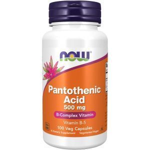 Пантотеновая кислота, Pantothenic Acid, Now Foods, 500 мг, 100 вегетарианских капсул