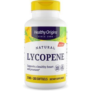 Ликопин, Natural Lycopene, Healthy Origins, 15 мг, 180 гелевых капсул
