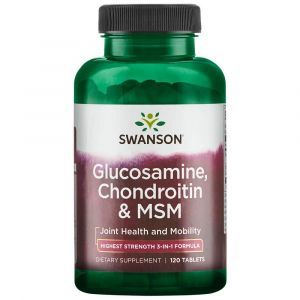 Глюкозамин, хондроитин и МСМ, Glucosamine, Chondroitin and  Msm, Swanson, 250/200/150 мг, 120 таблеток