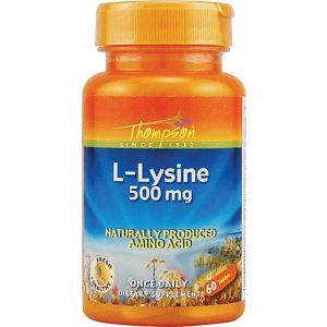 L-лизин, L-Lysine, Thompson, 500 мг, 60 таблеток