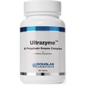 Ферментный комплекс, Ultrazyme (A Polyphasic Enzyme Complex), Douglas Laboratories, 180 таблеток