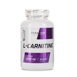 L-карнитин, L-carnitine, Progress Nutrition, 1000 мг, 30 таблеток
