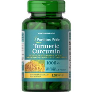 Куркумин и биоперин, Turmeric Curcumin with Bioperine, Puritan's Pride, 1000 мг, 120 капсул