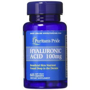 Гиалуроновая кислота, Hyaluronic Acid, Puritan's Pride, 100 мг, 60 капсул 