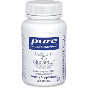 Кальций-D-Глюкарат, Calcium-D-Glucarate, Pure Encapsulations, 60 капсул