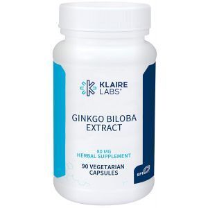 Гинкго Билоба, Ginkgo Biloba, Klaire Labs, 80 мг, 90 вегетарианских капсул