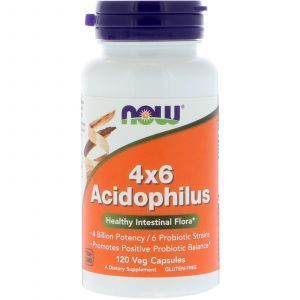 Пробиотики, 4x6 Acidophilus, Now Foods, 120 капсул (Default)