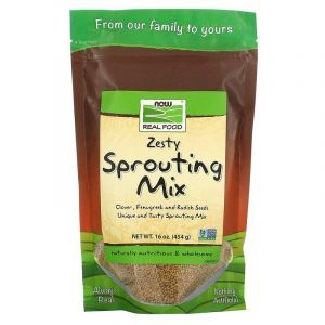 Смесь семян для проращивания, Zesty Sprouting Mix, Now Foods, 454 