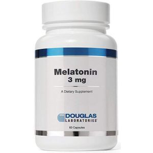 Мелатонин, Мелатонин, Дуглас зертханалары, ұйқы/ояну циклдарын қолдайды, 3 мг, 60 капсулалар