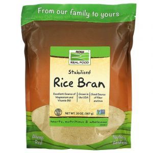 Рисовые отруби, (Rice Bran), Now Foods, 567 г 