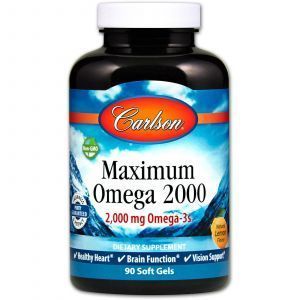 Максимальная Омега, Maximum Omega, Carlson Labs, 2000 мг, 90 кап