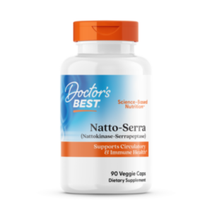 Наттокиназа и серрапептаза, Best Natto-Serra, Doctor's Best, 90 капсул
