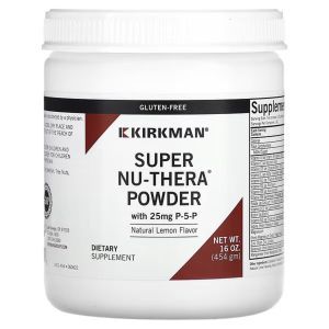 Мультивитамины Super Nu-Thera с P-5-P, порошок, Super Nu-Thera Powder with P-5-P, Kirkman Labs, натуральный лимон, 454 г