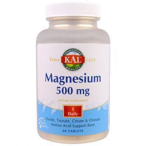 Магний, 500 мг, Magnesium, KAL, 60 таб.