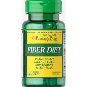 Пищевые волокна, Fiber Diet, Puritan's Pride, 120 таблеток
