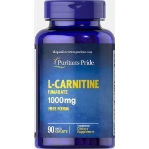 L-карнитин фумарат, L-Carnitine Fumarate, Puritan's Pride, 1000 мг, 90 капсул
